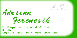 adrienn ferencsik business card